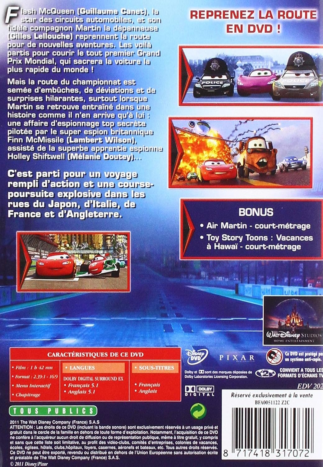 DVD Film Cars 2