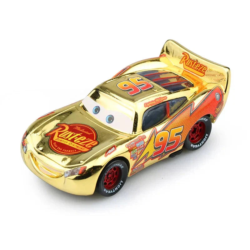 Voiture Cars - McQueen Chrome Doré Or