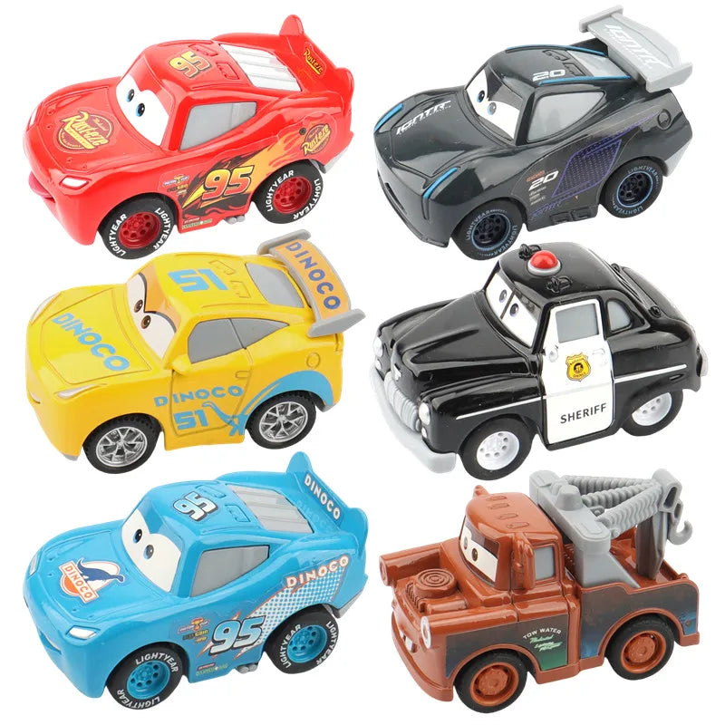 Mini Racer Cars - Flash McQueen Bleu Dinoco