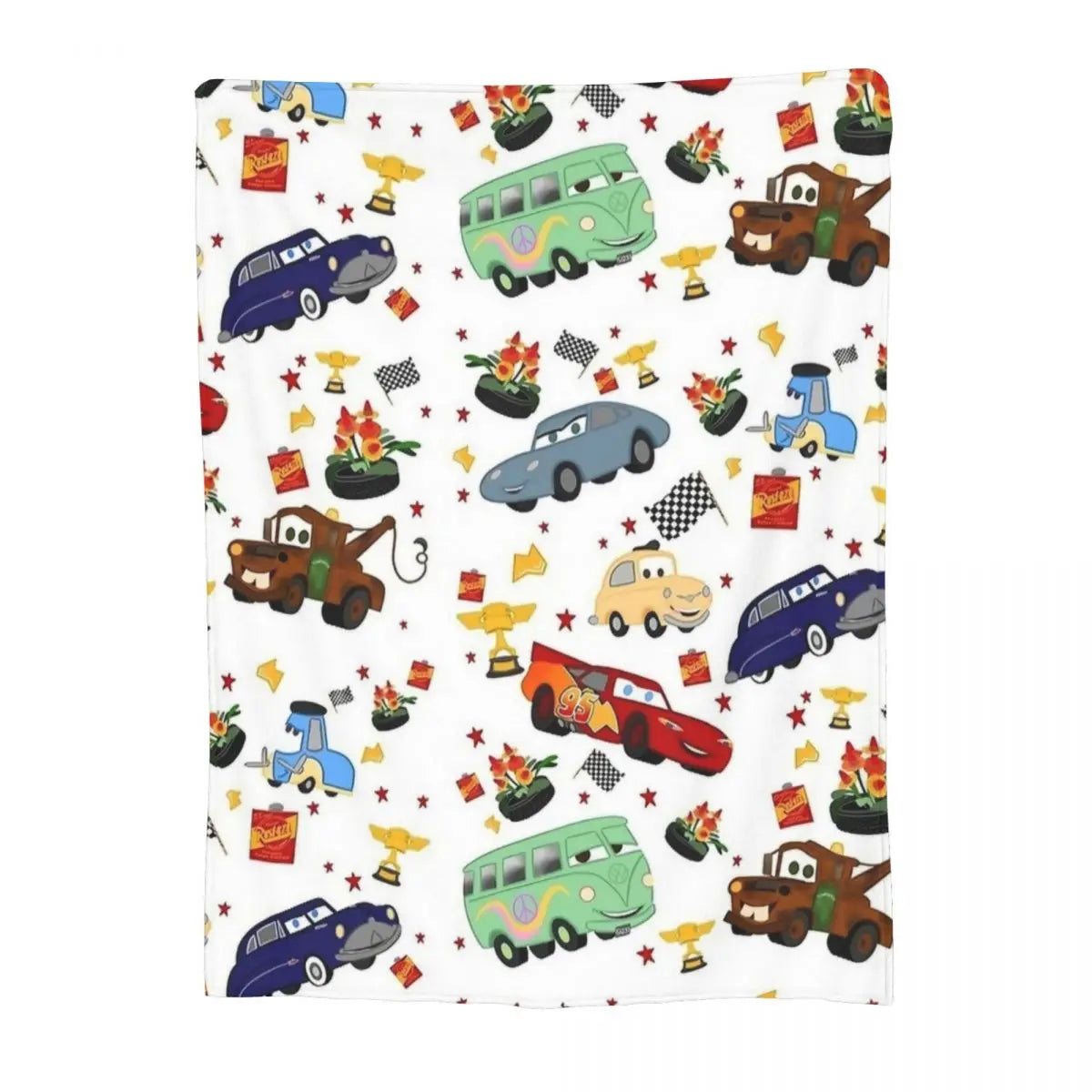 Plaid Cars Blanc