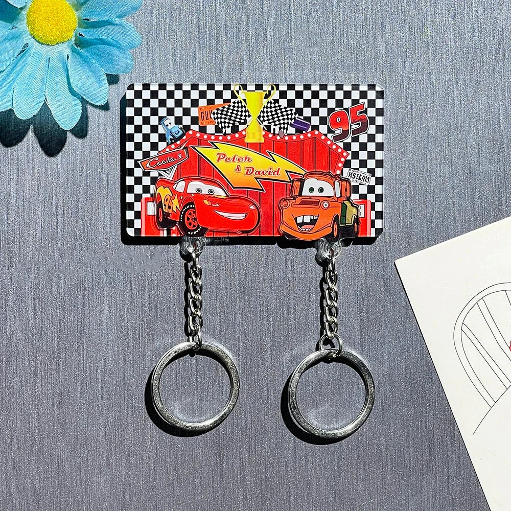 Porte-Clé Mural Cars Duo - Flash McQueen et Martin