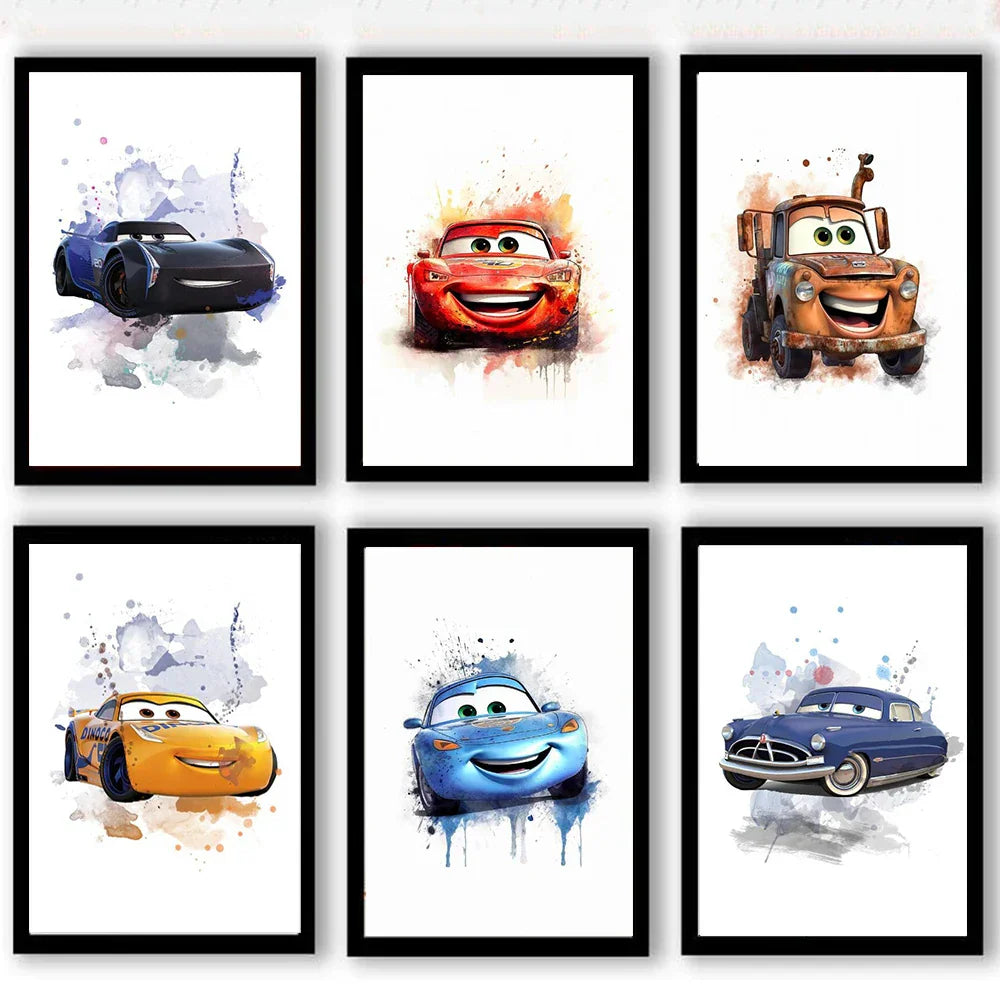 Poster Cars McQueen et Martin Meilleurs Amis