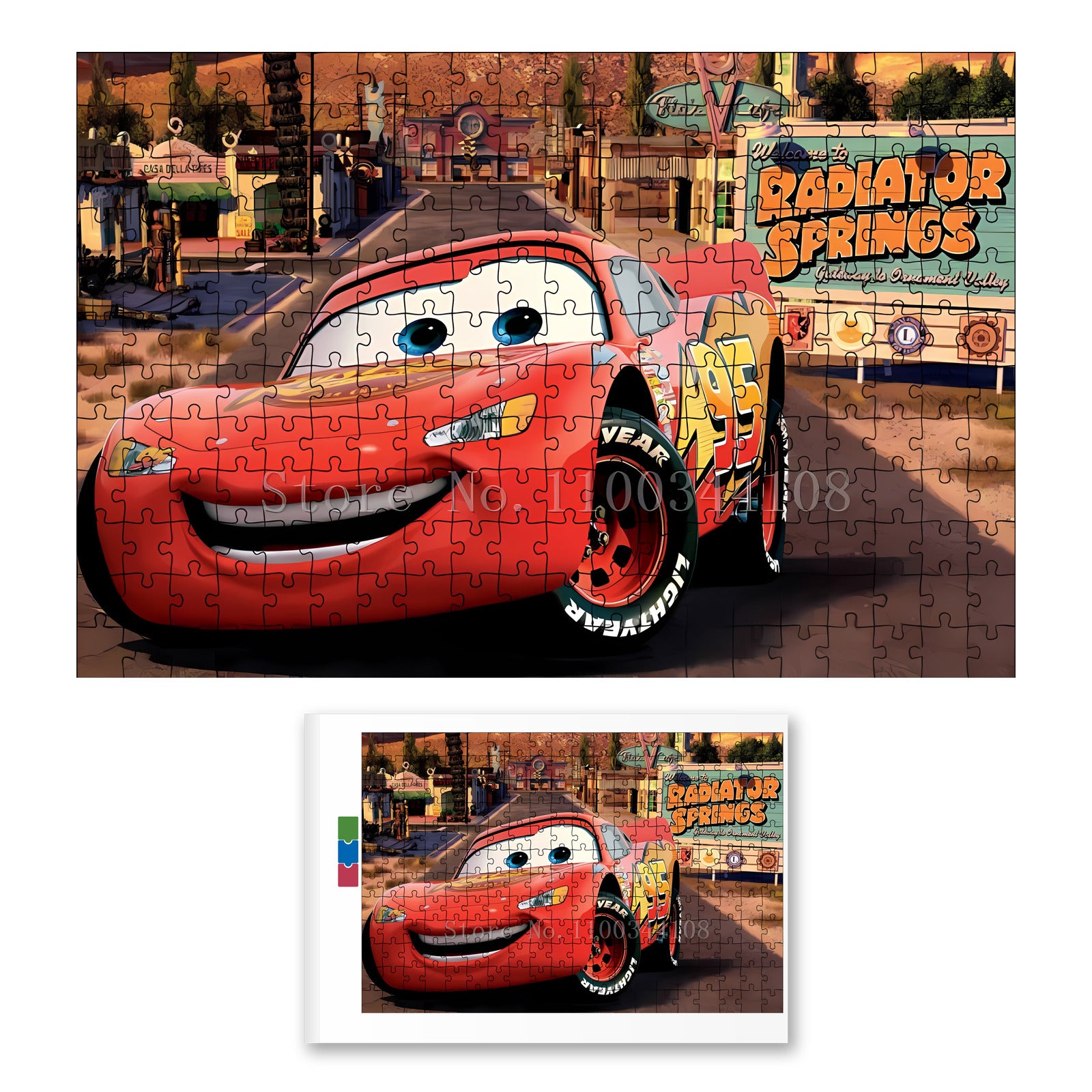 Puzzle Cars Flash McQueen à Radiator Springs