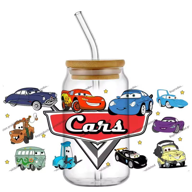 Sticker de Transfert pour Verre - Personnages Cars et McQueen