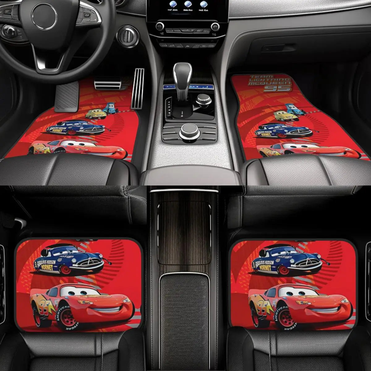 Tapis de Sol Cars pour Voiture - McQueen Raoul et Shu Todoroki