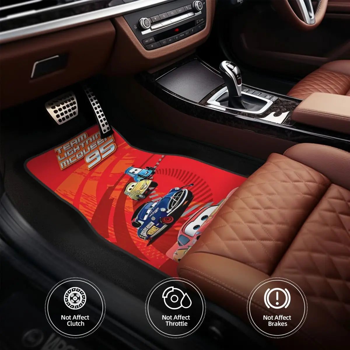 Tapis de Sol Cars pour Voiture - McQueen Raoul et Shu Todoroki